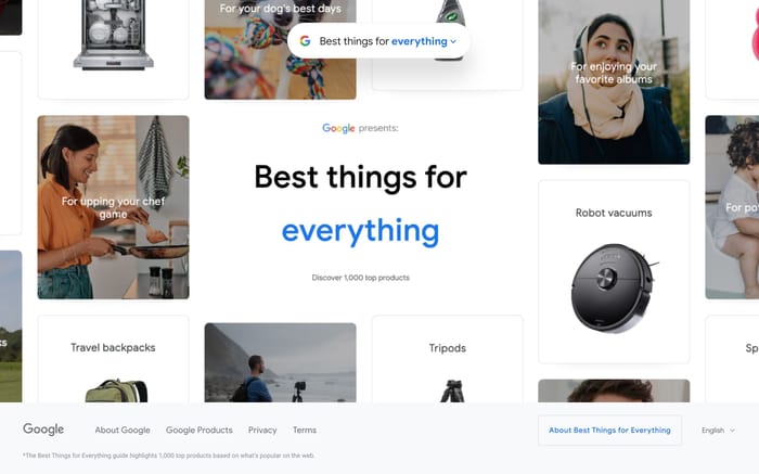 Best things for everything by Google website preview