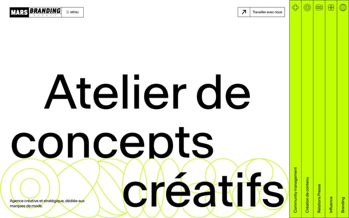 Mars branding website preview