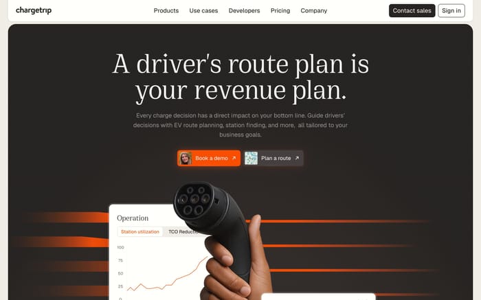 Chargetrip website preview