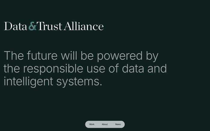 Data and Trust Alliance website preview