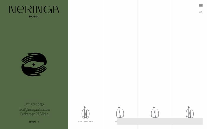 Neringa Hotel website preview