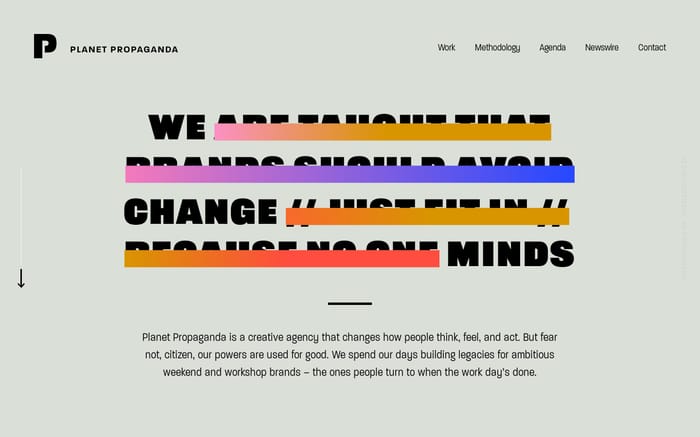 Planet Propaganda website preview