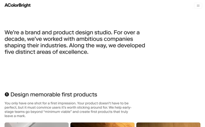 A Color Bright website preview