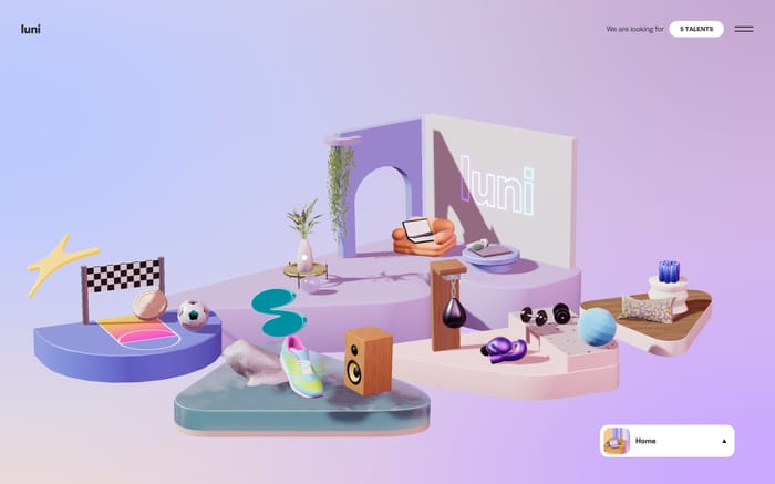 Luni website preview