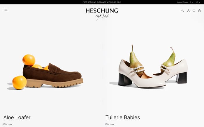 Heschung website preview