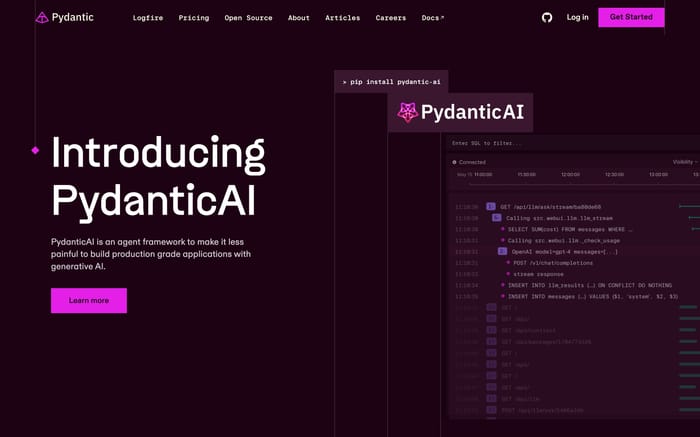 Pydantic website preview