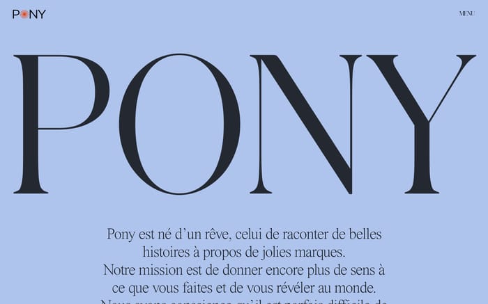 Agence Pony website preview