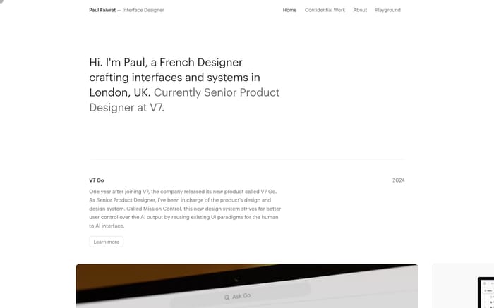Paul Faivret website preview