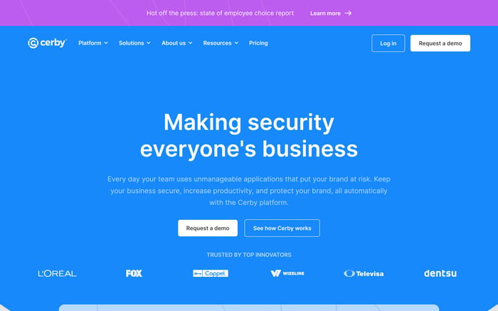 Cerby website preview