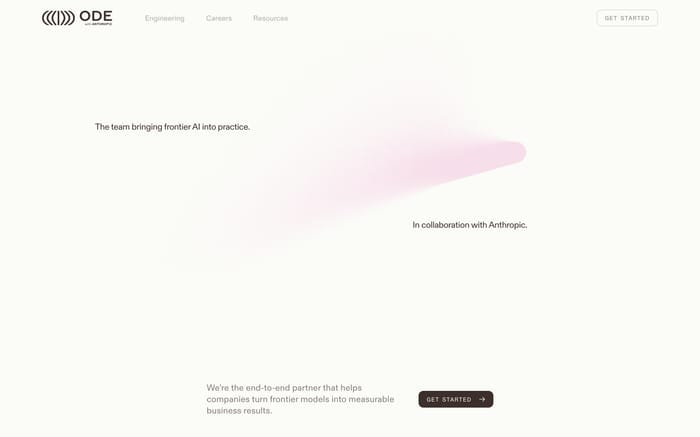 Ode with Anthropic website preview