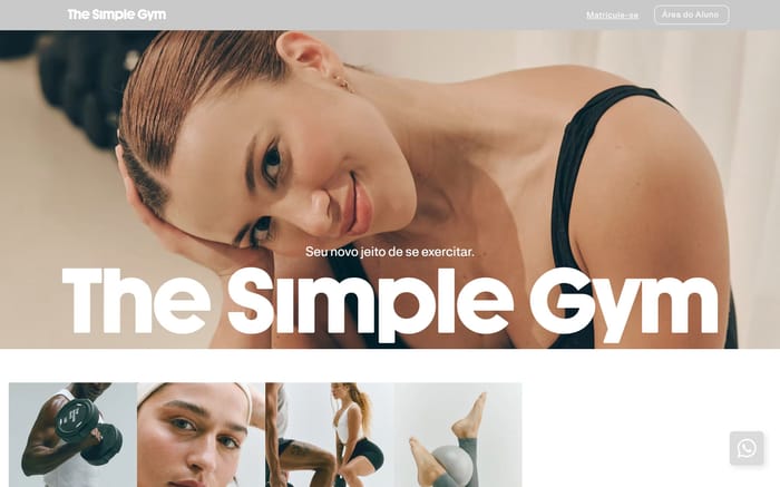 The Simple Gym website preview