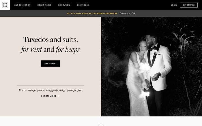 The black tux website preview