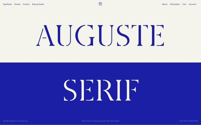 Colophon Foundry website preview