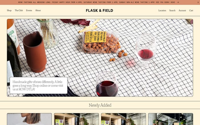 Flask & Field website preview
