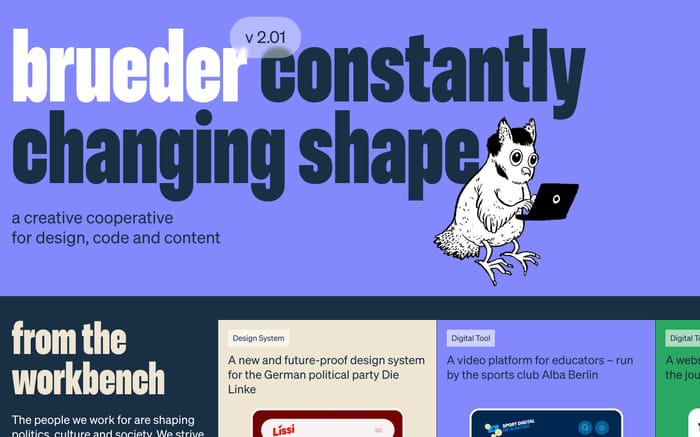Brueder website preview