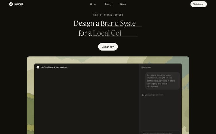 Lovart website preview