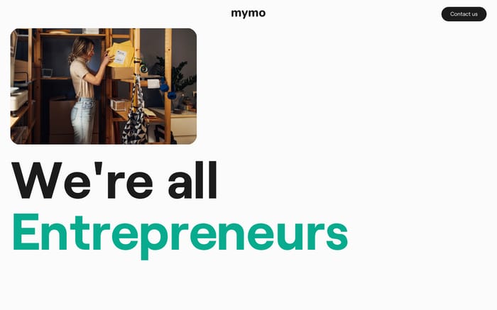Mymo website preview