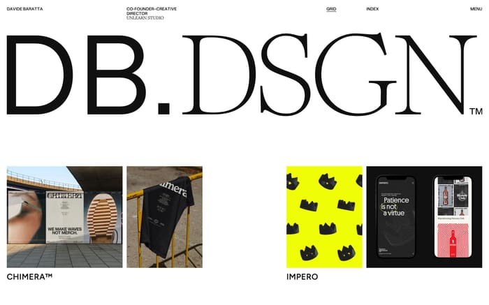 Davide Baratta website preview