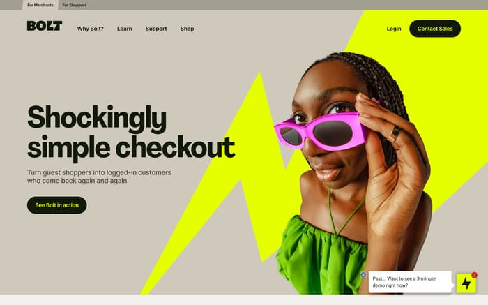 Bolt website preview