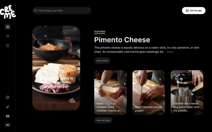Creme website preview