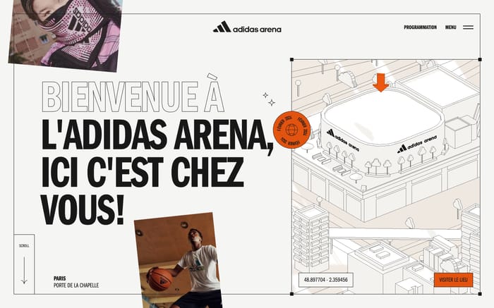 Adidas Arena website preview