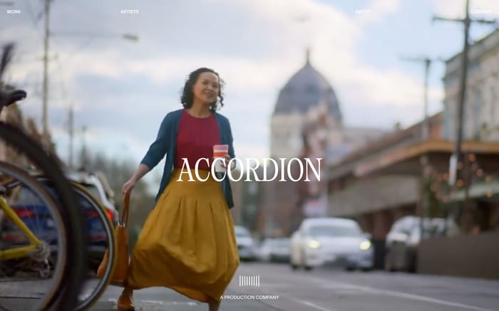 Accordion website preview