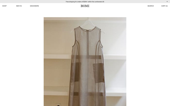 Bomi website preview