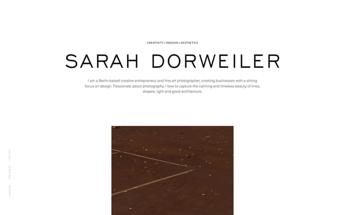 Sarah Dorweiler website preview