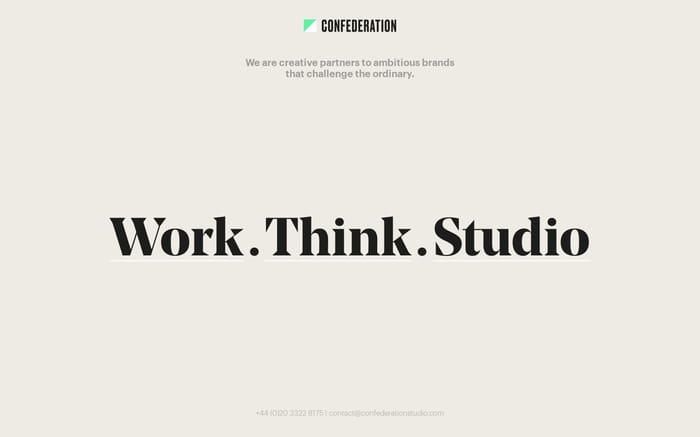Confederation Studio website preview