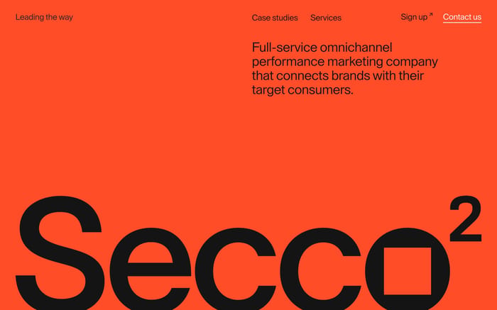 Secco Squared website preview