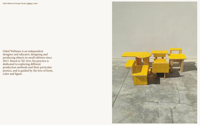 Oded Webman Design Studio website preview