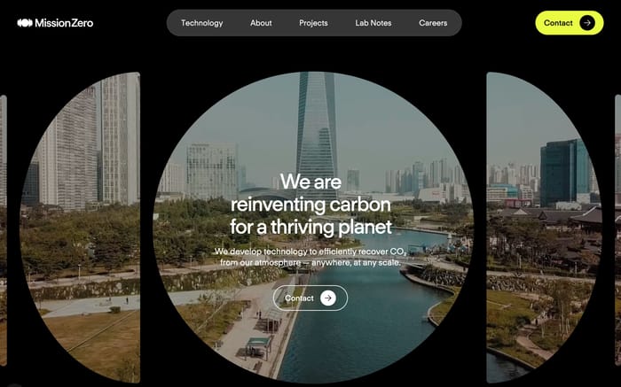 Mission Zero Technologies website preview