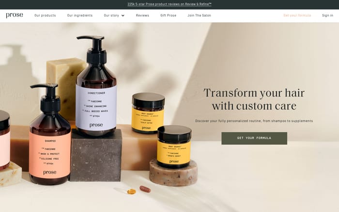 Prose website preview