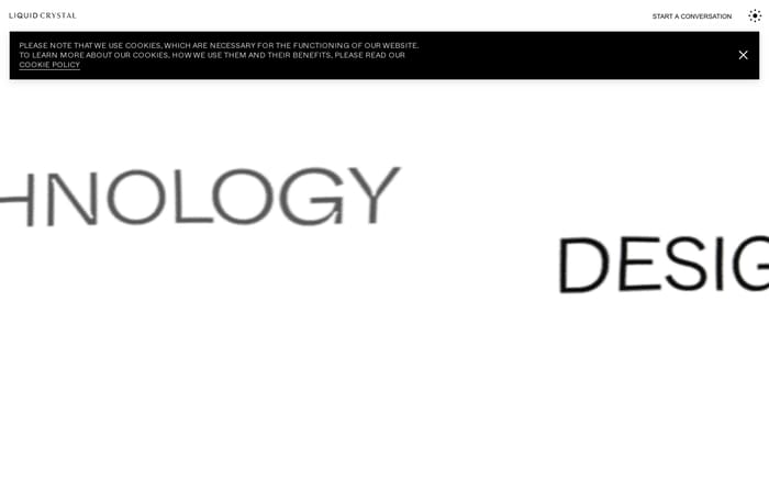 Liquid crystal website preview