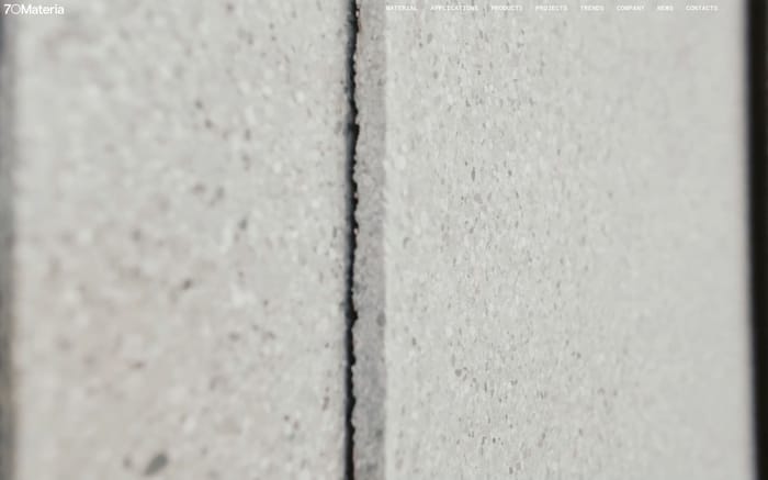 70Materia website preview