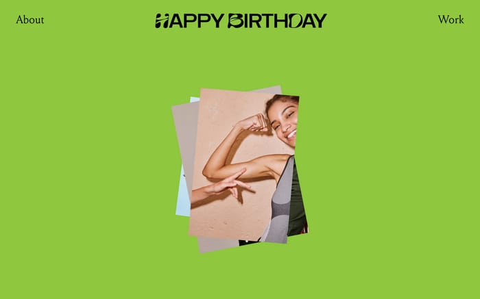 Happy birthday website preview