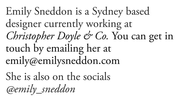 Emily Sneddon website preview