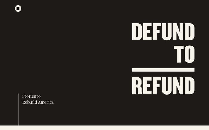 Defund to refund website preview