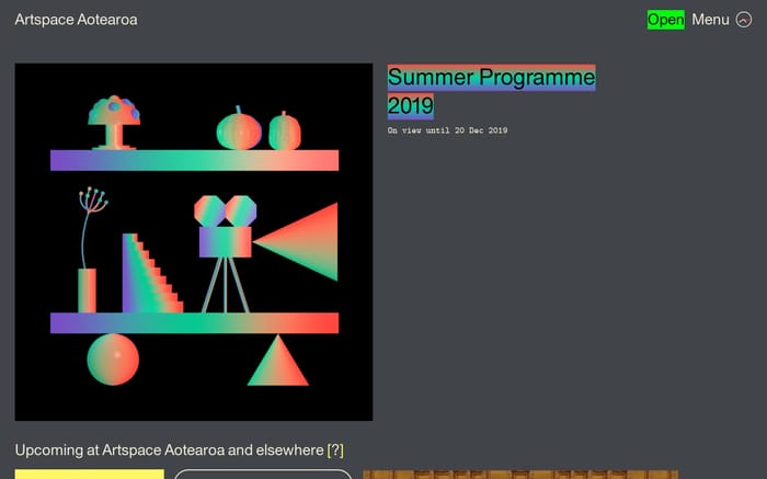 Artspace Aotearoa website preview