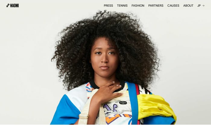 Naomi Osaka website preview