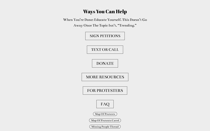 Ways To Help website preview