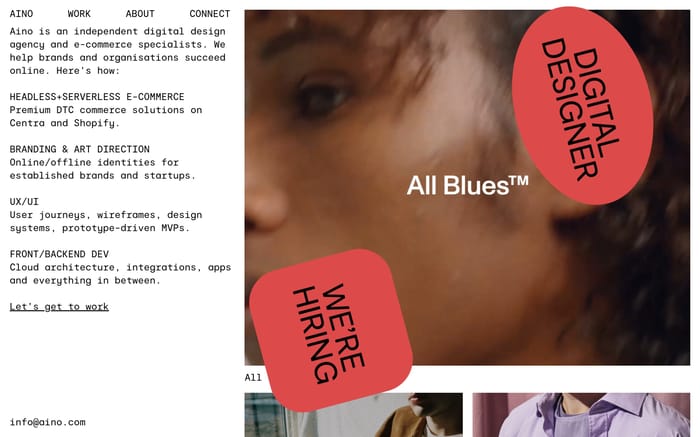 Aino website preview
