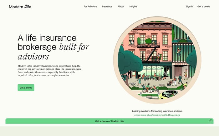 Modern Life website preview