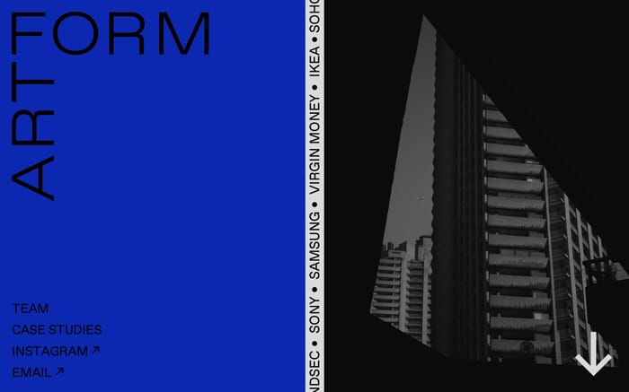 Artform website preview