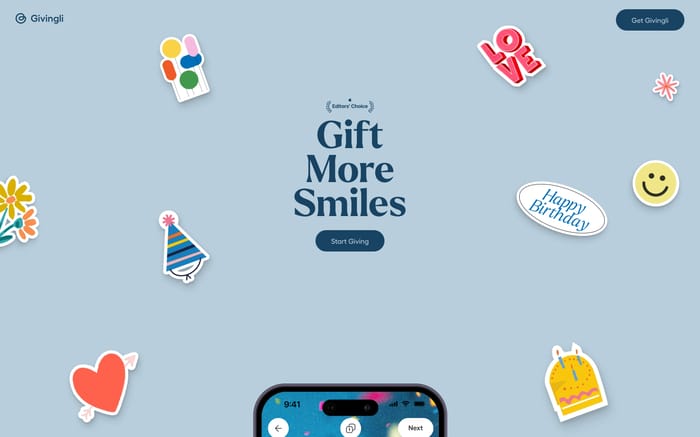 Givingli website preview