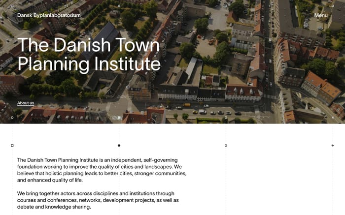 Danish Town Planning Institute website preview