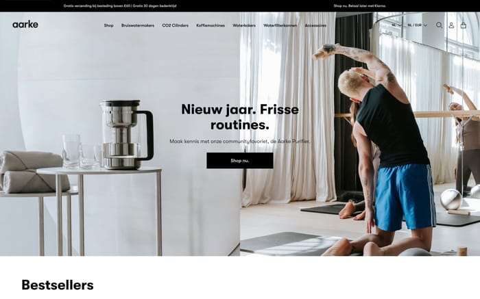 Aarke website preview
