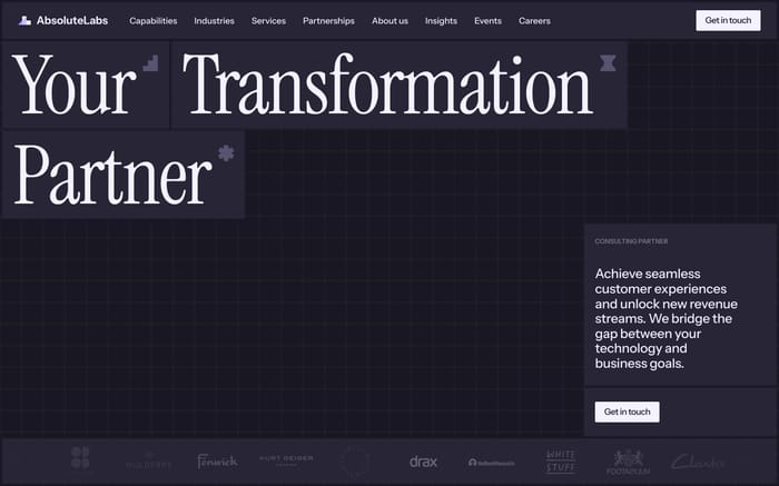 Absolute Labs website preview