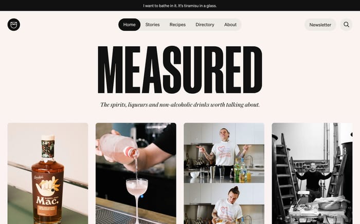 Measured website preview