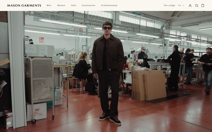Mason Garments website preview